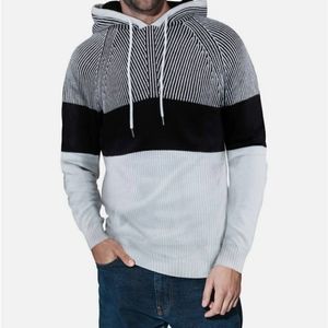 NEW Macy's-INC International Concepts Men's XL Gray/Black/White Stripe Sweater